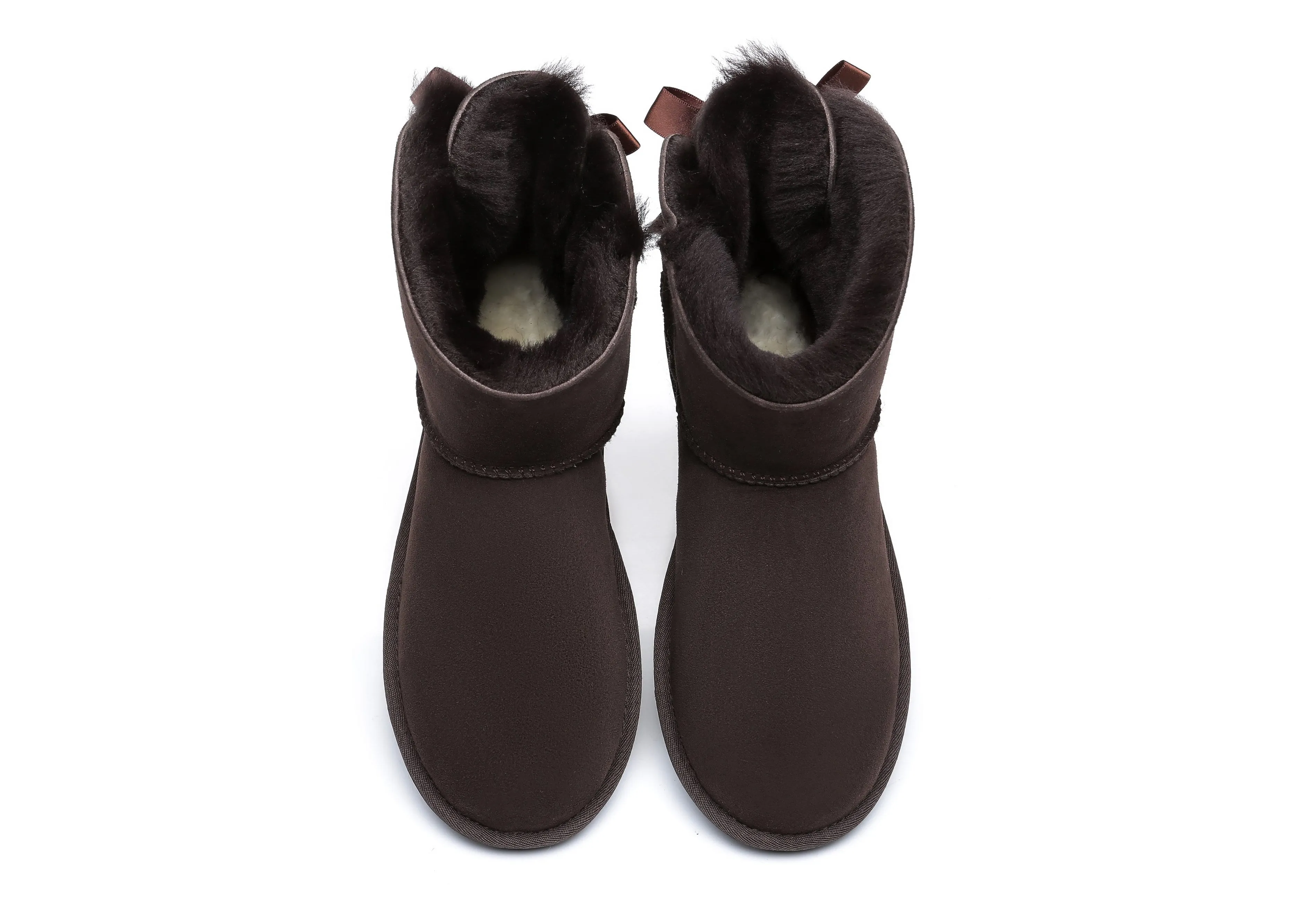Australian Shepherd® Women Short Ugg Boots with Double Back Bow