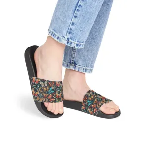 Graphic Butterflies Pattern Slide Sandals